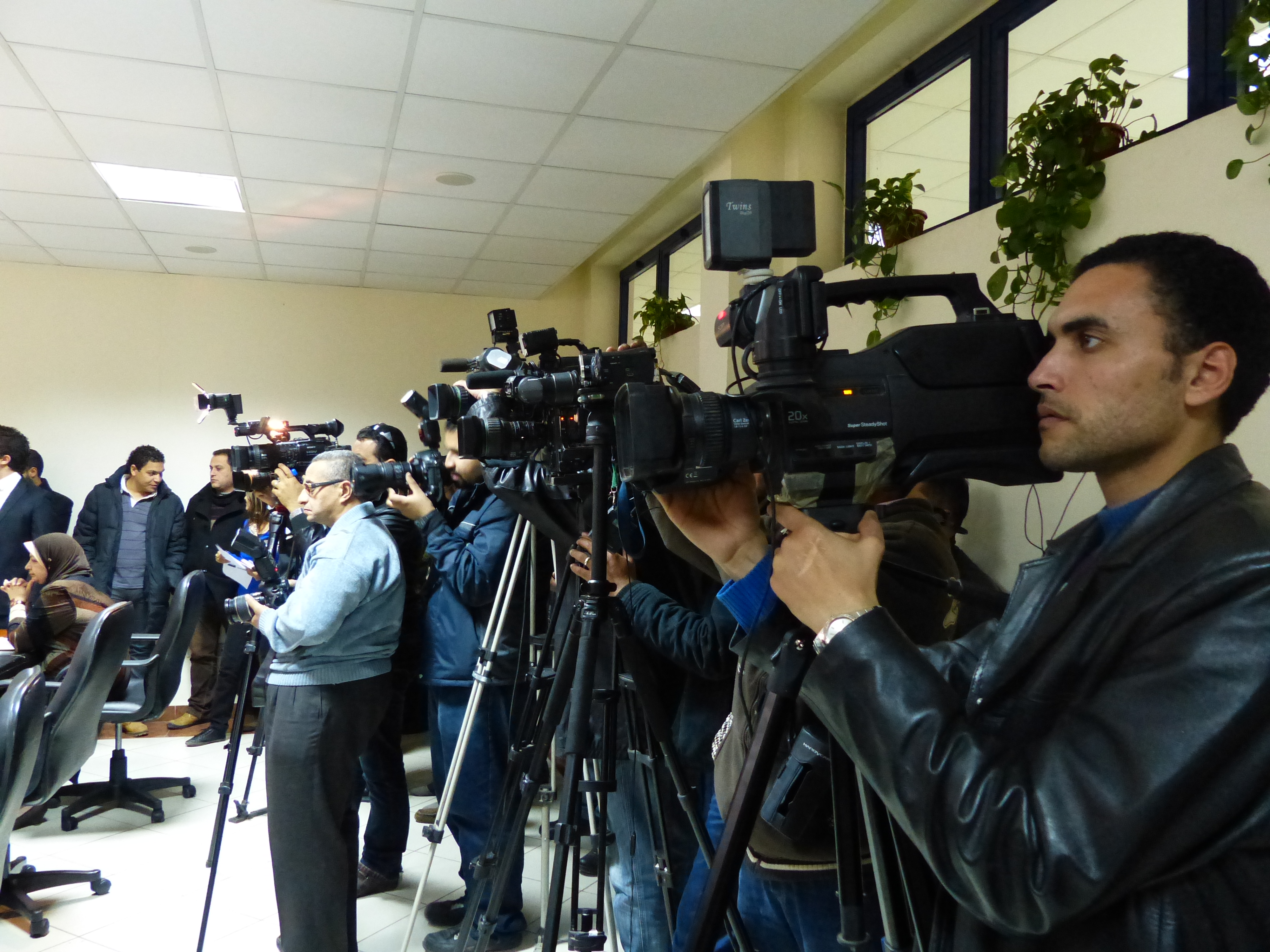 Journalists at the ministry